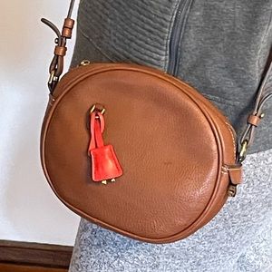 J.Crew Italian Leather Crossbody Signet Circle Bag